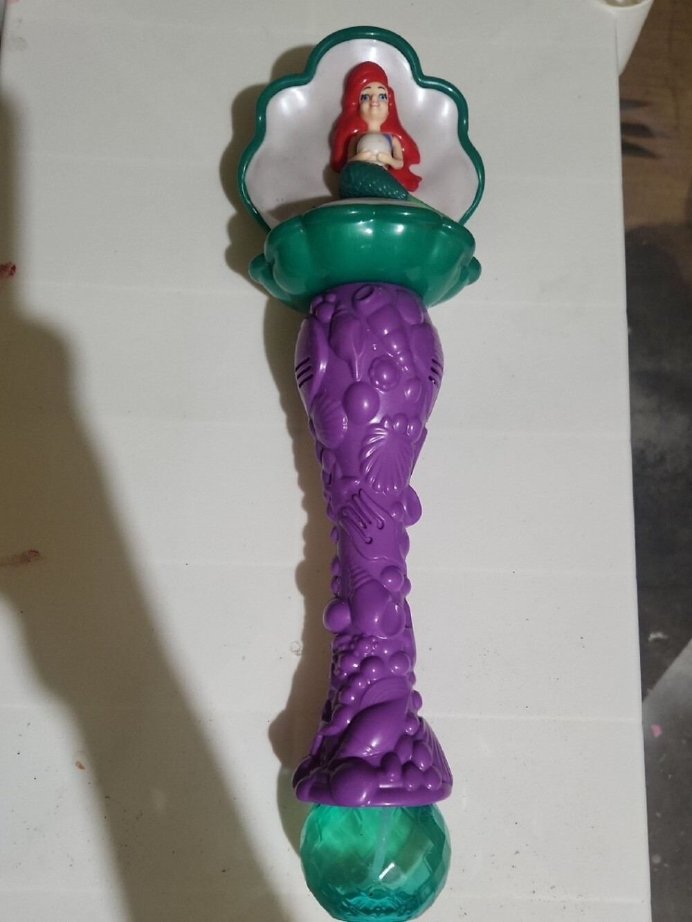 Disney Vintage Ariel Mermaid Bubble Wand in Purple, Green Battery Operated